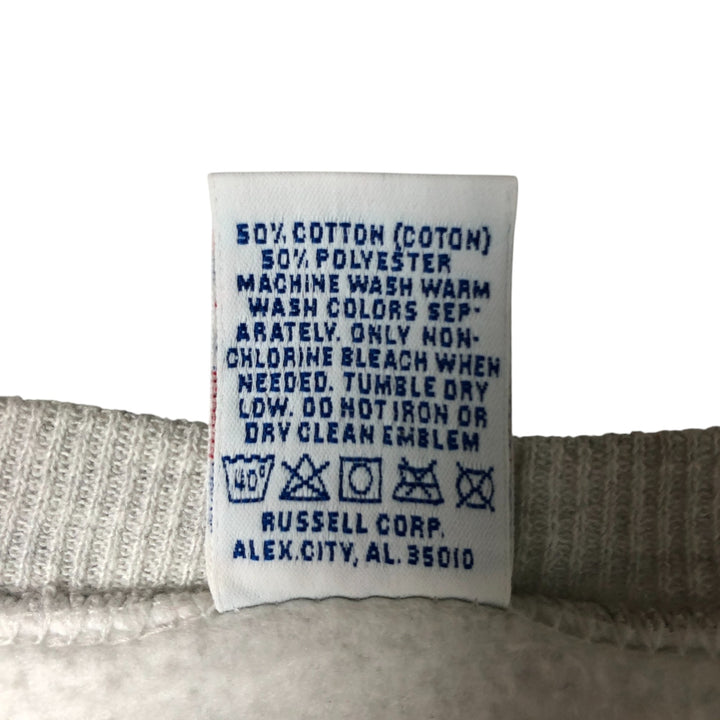 90'S Russell printed sweatshirt, sweatshirt, made in USA, men's size L, vintage cotton gray type Vintage Second Hand