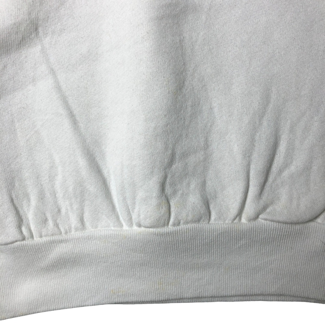 90'S Fruit of the Loom printed sweatshirt, made in the USA, men's XL size, vintage cotton white type Vintage Second Hand