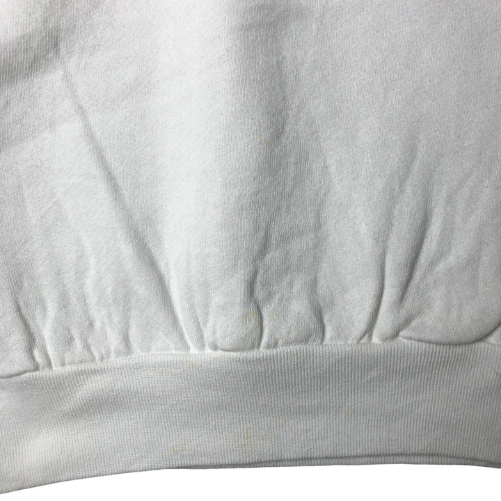 90'S Fruit of the Loom printed sweatshirt, made in the USA, men's XL size, vintage cotton white type Vintage Second Hand