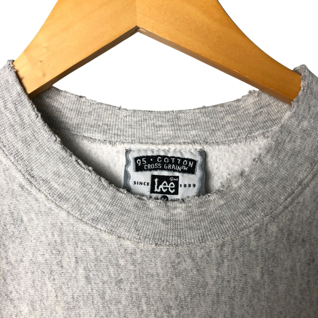 90'S Lee College Sweatshirt, Made in USA, Men's Size M (Equivalent), Vintage cotton gray type Vintage Second Hand