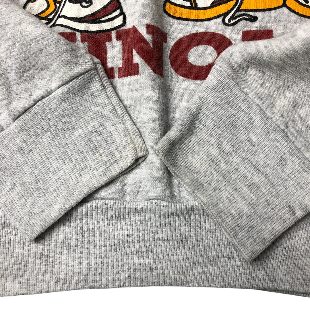 90'S Looney Tunes Bugs Bunny Tasmanian Devil College Character Sweatshirt, Made in USA cotton gray type Vintage Second Hand