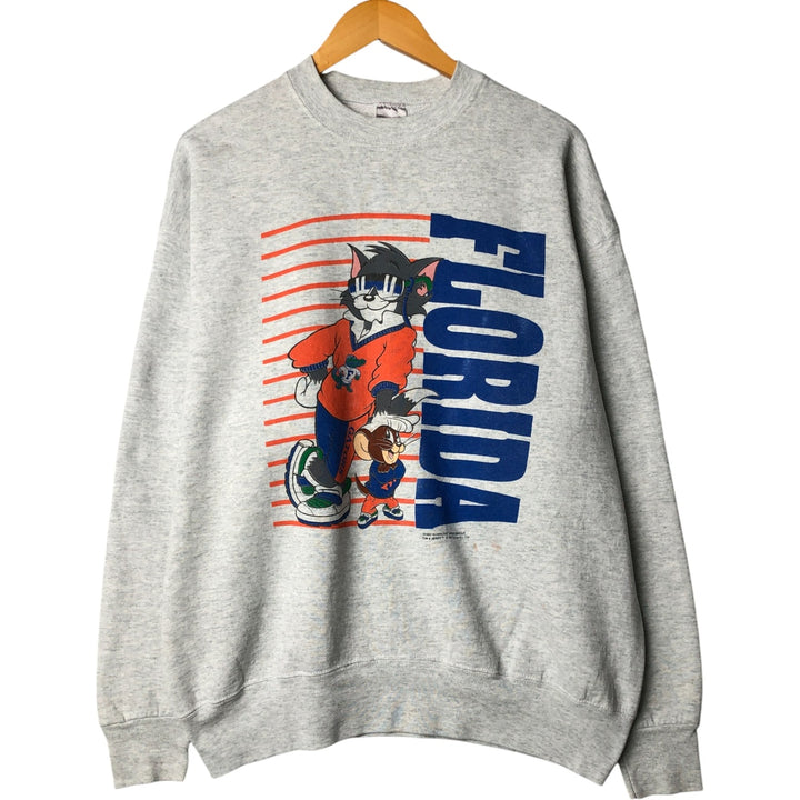 90'S Fruit of the Loom Tom and Jerry Character Sweatshirt, Men's, Size XL, Vintage unclear gray type Vintage Second Hand
