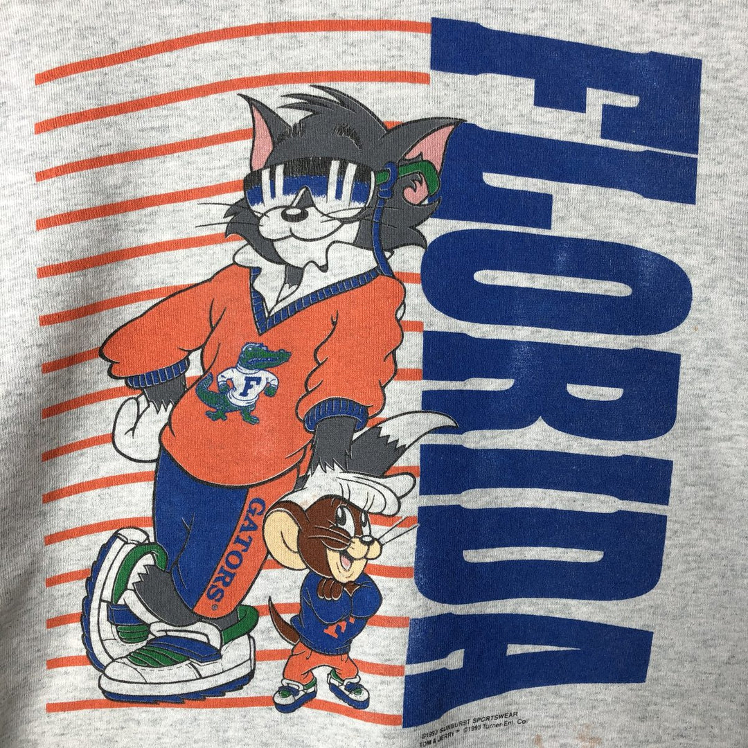 90'S Fruit of the Loom Tom and Jerry Character Sweatshirt, Men's, Size XL, Vintage unclear gray type Vintage Second Hand