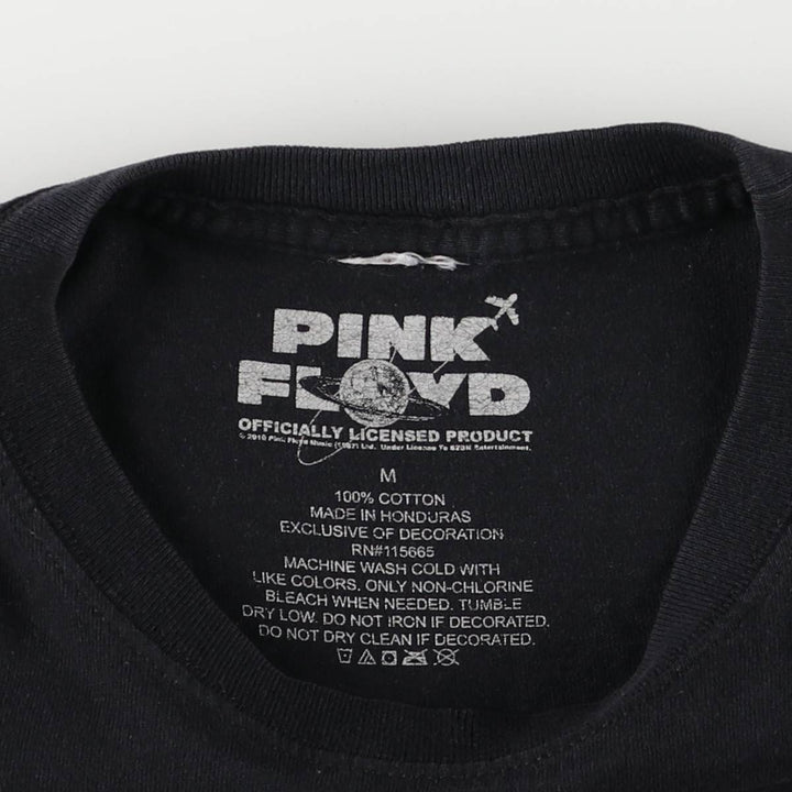 PINK FLOYD Pink Floyd Band T-shirt Band T Men's M size cotton black type Vintage Second Hand