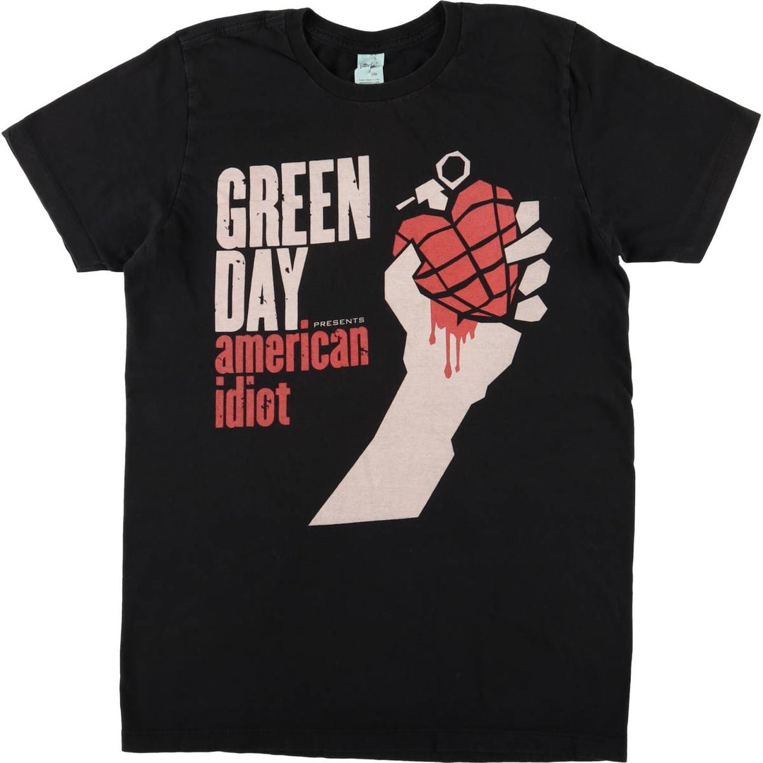 Pacific Green Day Band T-Shirt, Made in USA, Men's Size Medium cotton black type Vintage Second Hand