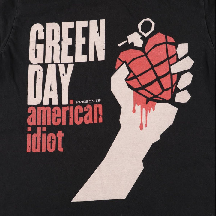 Pacific Green Day Band T-Shirt, Made in USA, Men's Size Medium cotton black type Vintage Second Hand