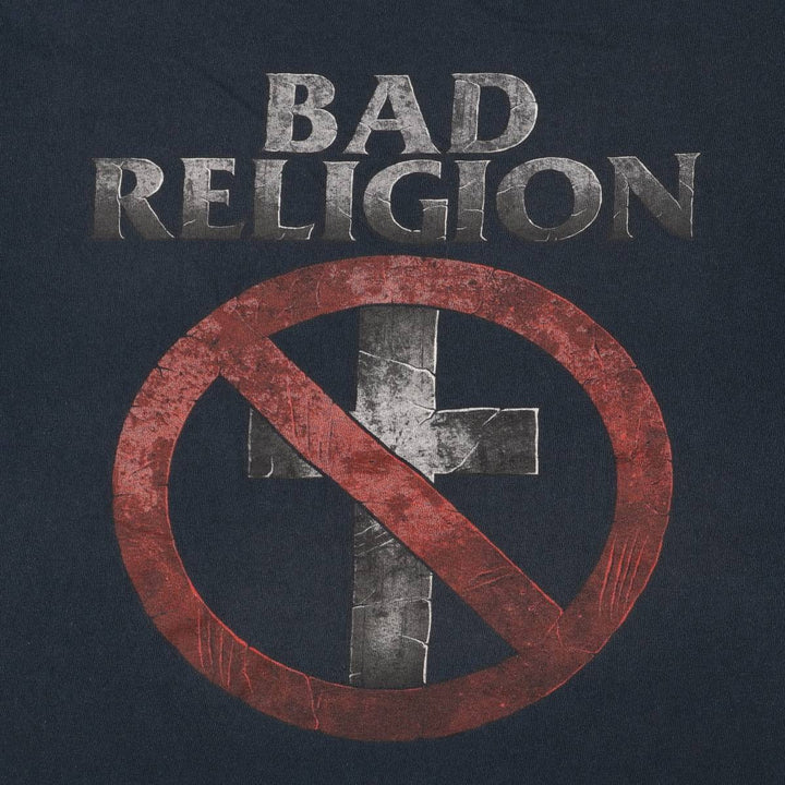 Gildan Bad Religion Band T-Shirt, Men's Size Large cotton Charcoal Vintage Second Hand