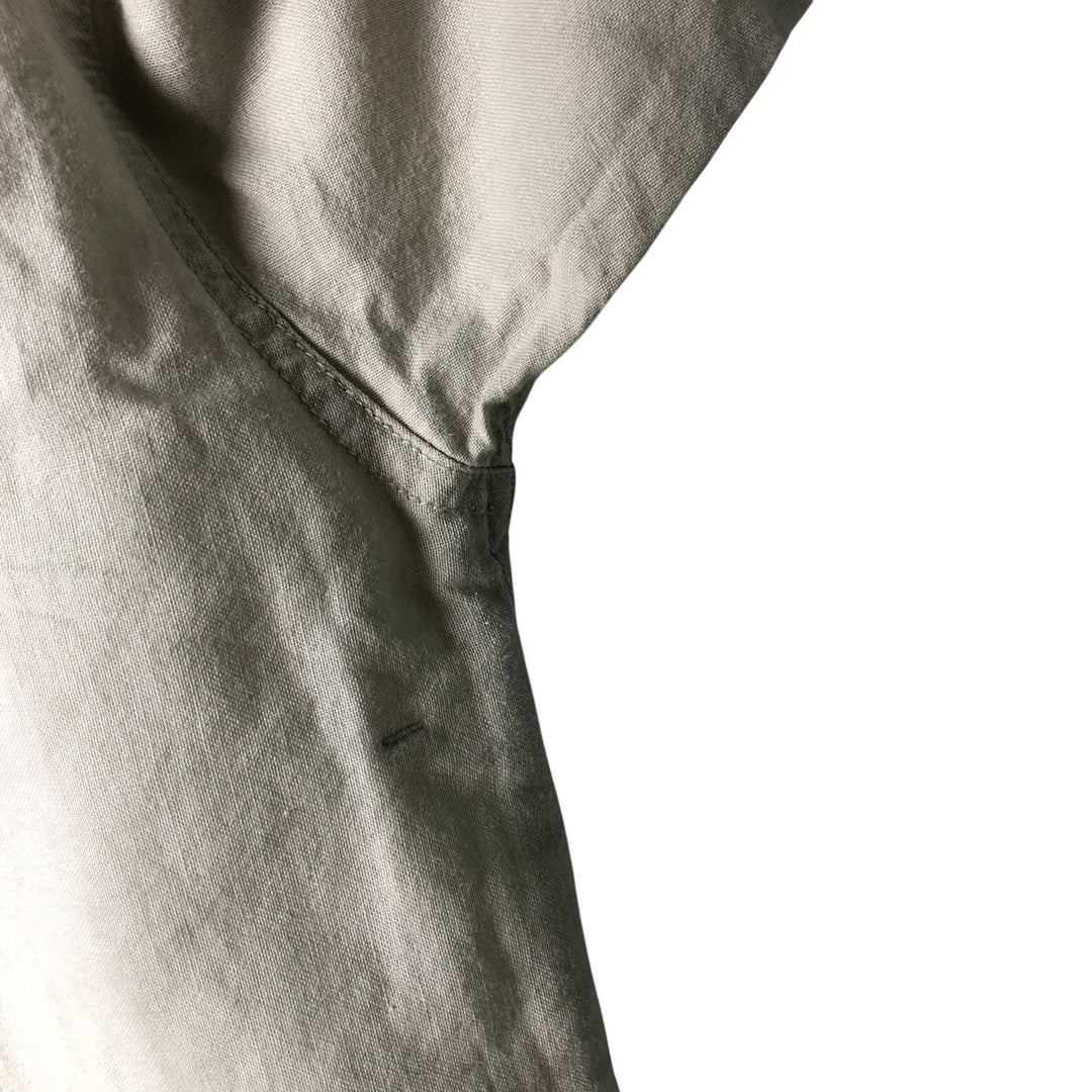 90s-00'S Vintage Columbia Short Sleeve Ramie and Cotton Box Shirt, Men's Size Medium Lamy Beige type Vintage Second Hand