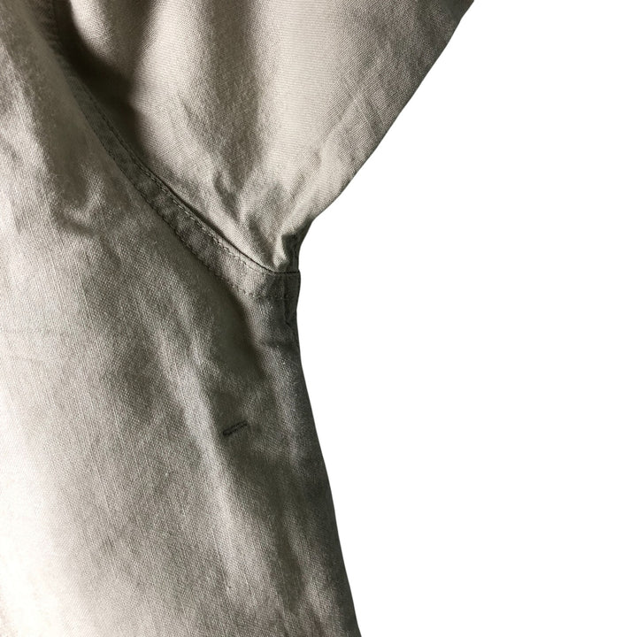 90s-00'S Vintage Columbia Short Sleeve Ramie and Cotton Box Shirt, Men's Size Medium Lamy Beige type Vintage Second Hand