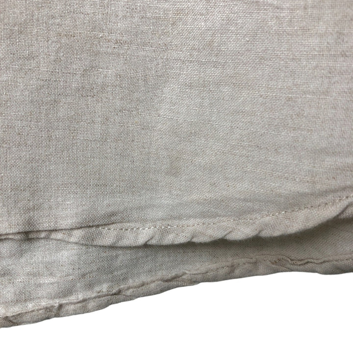 Eddie Bauer short-sleeved linen button-down shirt, men's size XL linen Beige type Vintage Second Hand