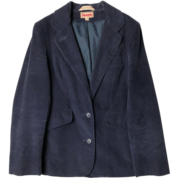 FOXMOOR Corduroy Tailored Jacket, Women's Size M cotton navy blue type Vintage Second Hand