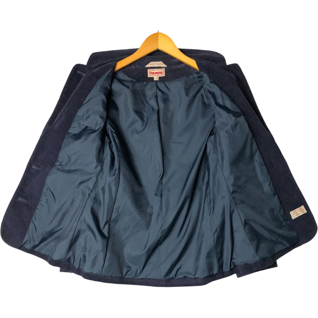 FOXMOOR Corduroy Tailored Jacket, Women's Size M cotton navy blue type Vintage Second Hand