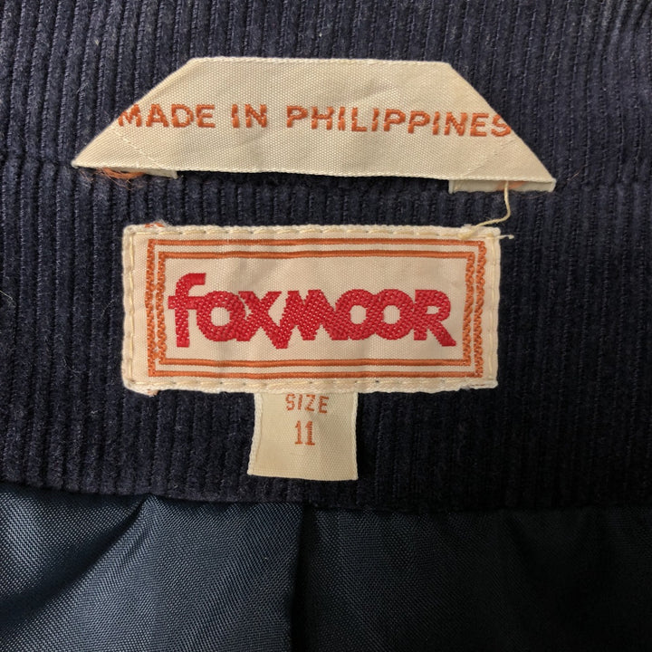 FOXMOOR Corduroy Tailored Jacket, Women's Size M cotton navy blue type Vintage Second Hand