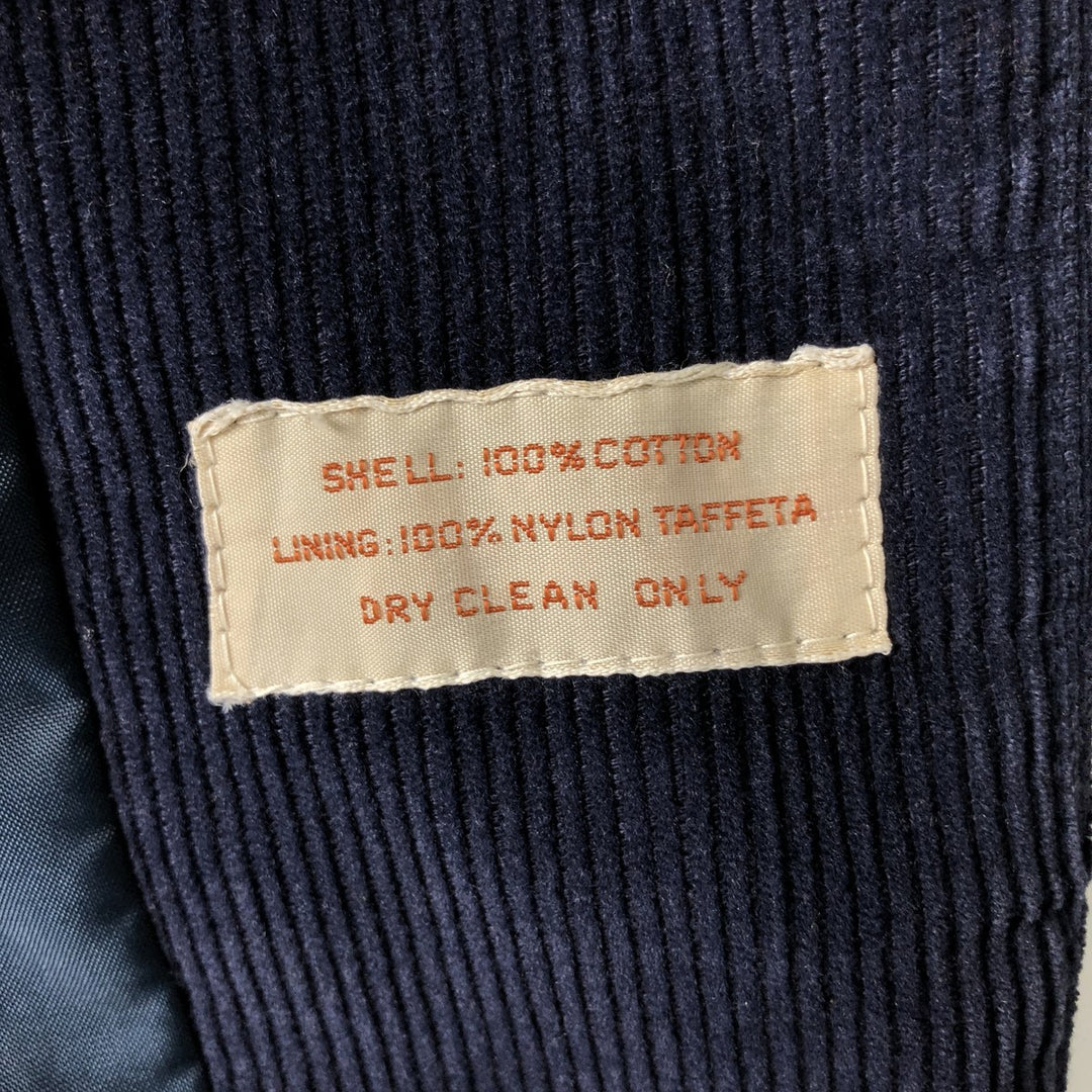 FOXMOOR Corduroy Tailored Jacket, Women's Size M cotton navy blue type Vintage Second Hand