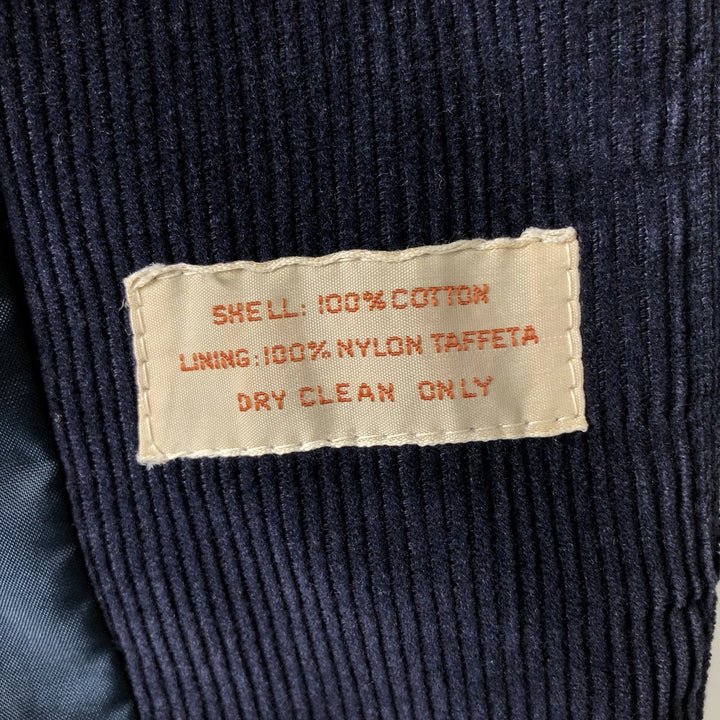 FOXMOOR Corduroy Tailored Jacket, Women's Size M cotton navy blue type Vintage Second Hand