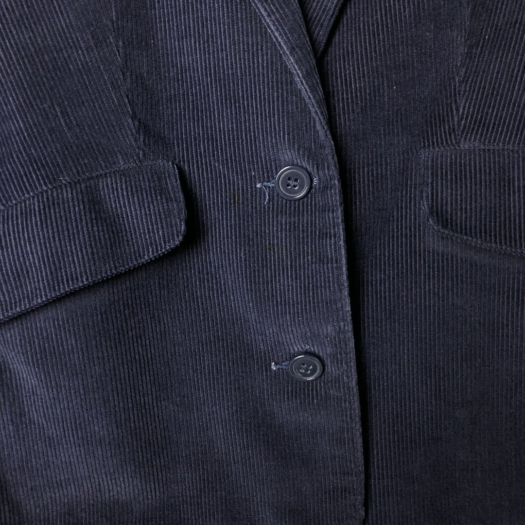 FOXMOOR Corduroy Tailored Jacket, Women's Size M cotton navy blue type Vintage Second Hand