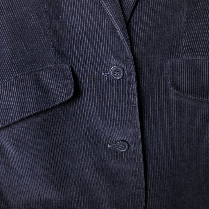 FOXMOOR Corduroy Tailored Jacket, Women's Size M cotton navy blue type Vintage Second Hand