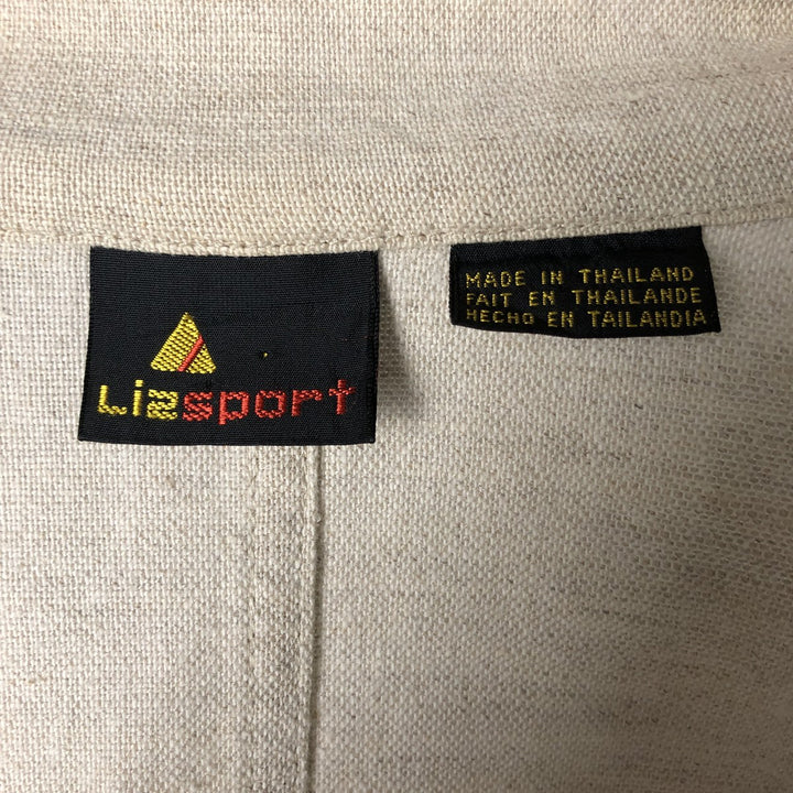 Liz Claiborne Lizsport Easy Jacket, Women's Size Small linen unbleached Vintage Second Hand