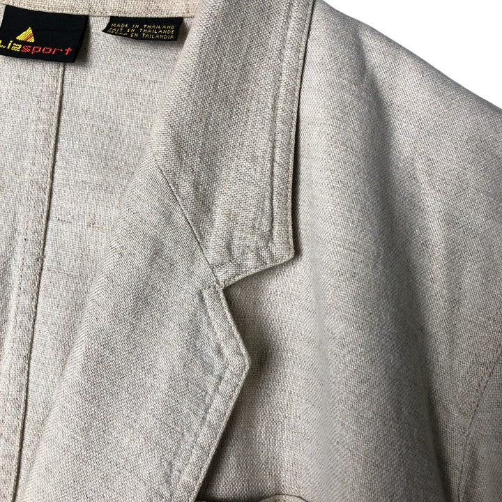 Liz Claiborne Lizsport Easy Jacket, Women's Size Small linen unbleached Vintage Second Hand
