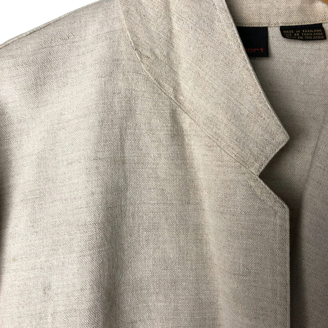 Liz Claiborne Lizsport Easy Jacket, Women's Size Small linen unbleached Vintage Second Hand