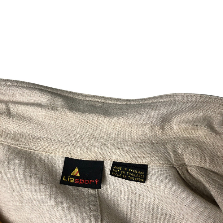 Liz Claiborne Lizsport Easy Jacket, Women's Size Small linen unbleached Vintage Second Hand