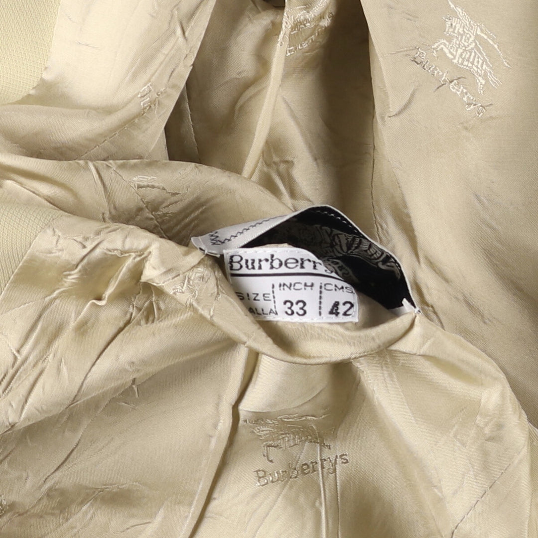 Burberry tailored jacket, women's size M polyester Beige type Vintage Second Hand