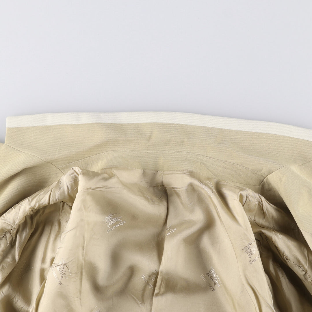 Burberry tailored jacket, women's size M polyester Beige type Vintage Second Hand