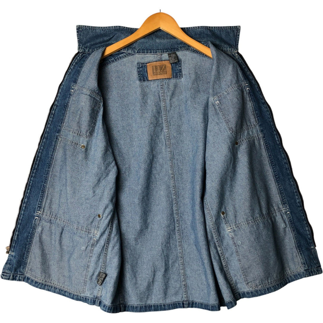 Liz Claiborne denim coverall, women's size M cotton blue type Vintage Second Hand