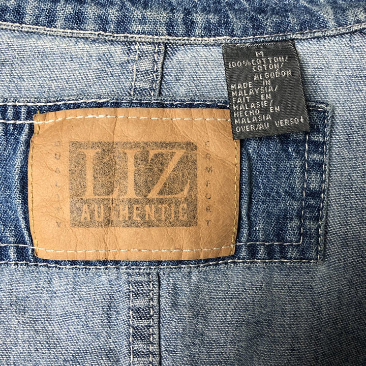 Liz Claiborne denim coverall, women's size M cotton blue type Vintage Second Hand