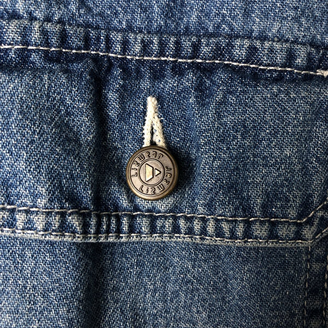 Liz Claiborne denim coverall, women's size M cotton blue type Vintage Second Hand