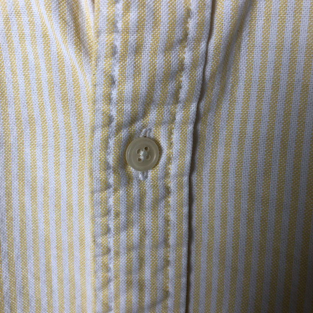 Vintage 1980'S Polo by Ralph Lauren long-sleeved button-down striped shirt, size M, women's cotton yellow type Vintage Second Hand
