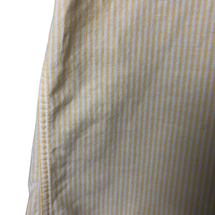 Vintage 1980'S Polo by Ralph Lauren long-sleeved button-down striped shirt, size M, women's cotton yellow type Vintage Second Hand