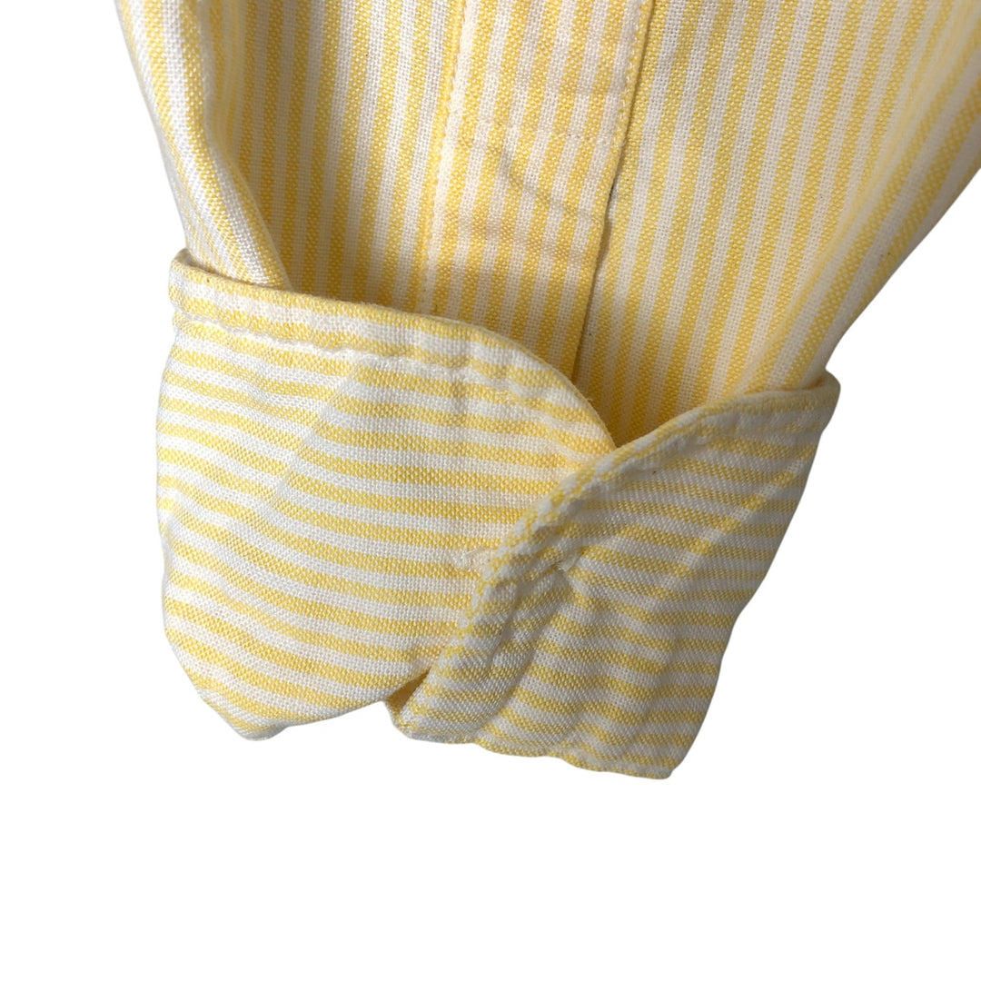 Vintage 1980'S Polo by Ralph Lauren long-sleeved button-down striped shirt, size M, women's cotton yellow type Vintage Second Hand