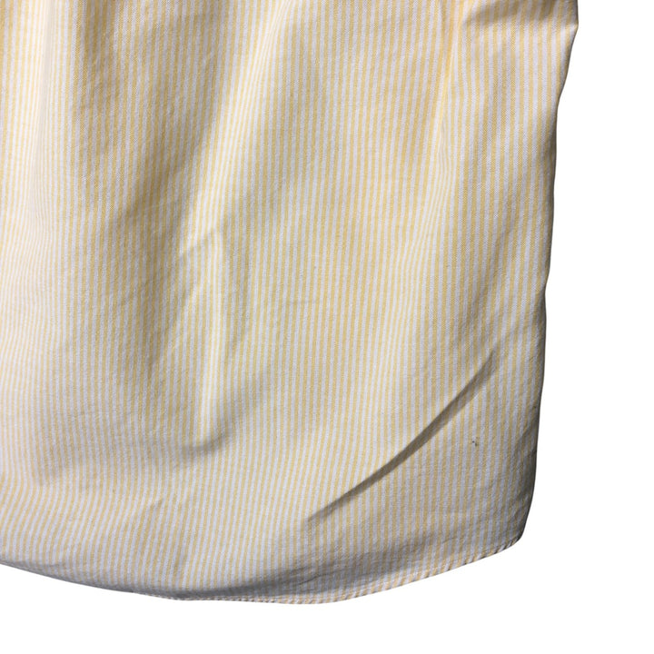 Vintage 1980'S Polo by Ralph Lauren long-sleeved button-down striped shirt, size M, women's cotton yellow type Vintage Second Hand