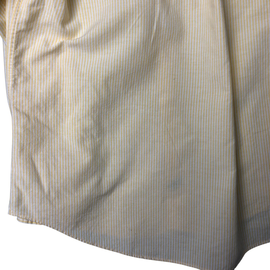Vintage 1980'S Polo by Ralph Lauren long-sleeved button-down striped shirt, size M, women's cotton yellow type Vintage Second Hand