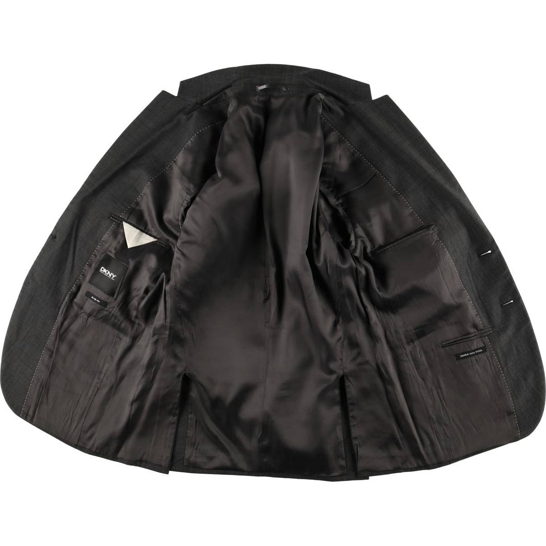 DKNY Slim Fit Wool Tailored Jacket, Men's Size Medium wool black type Vintage Second Hand