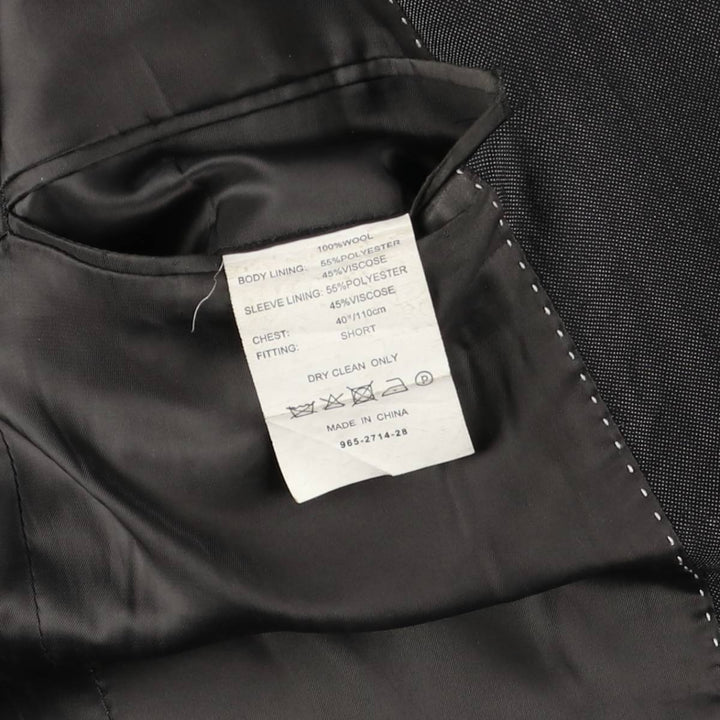 DKNY Slim Fit Wool Tailored Jacket, Men's Size Medium wool black type Vintage Second Hand