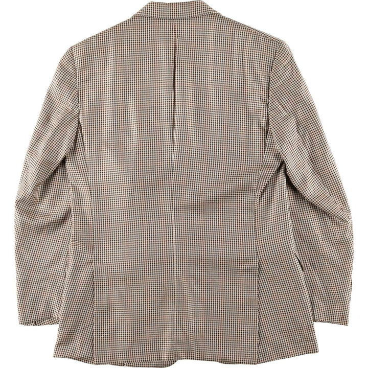 Vintage 90'S Burberry checked wool and silk tailored jacket, made in Italy, size M. silk Beige type Vintage Second Hand