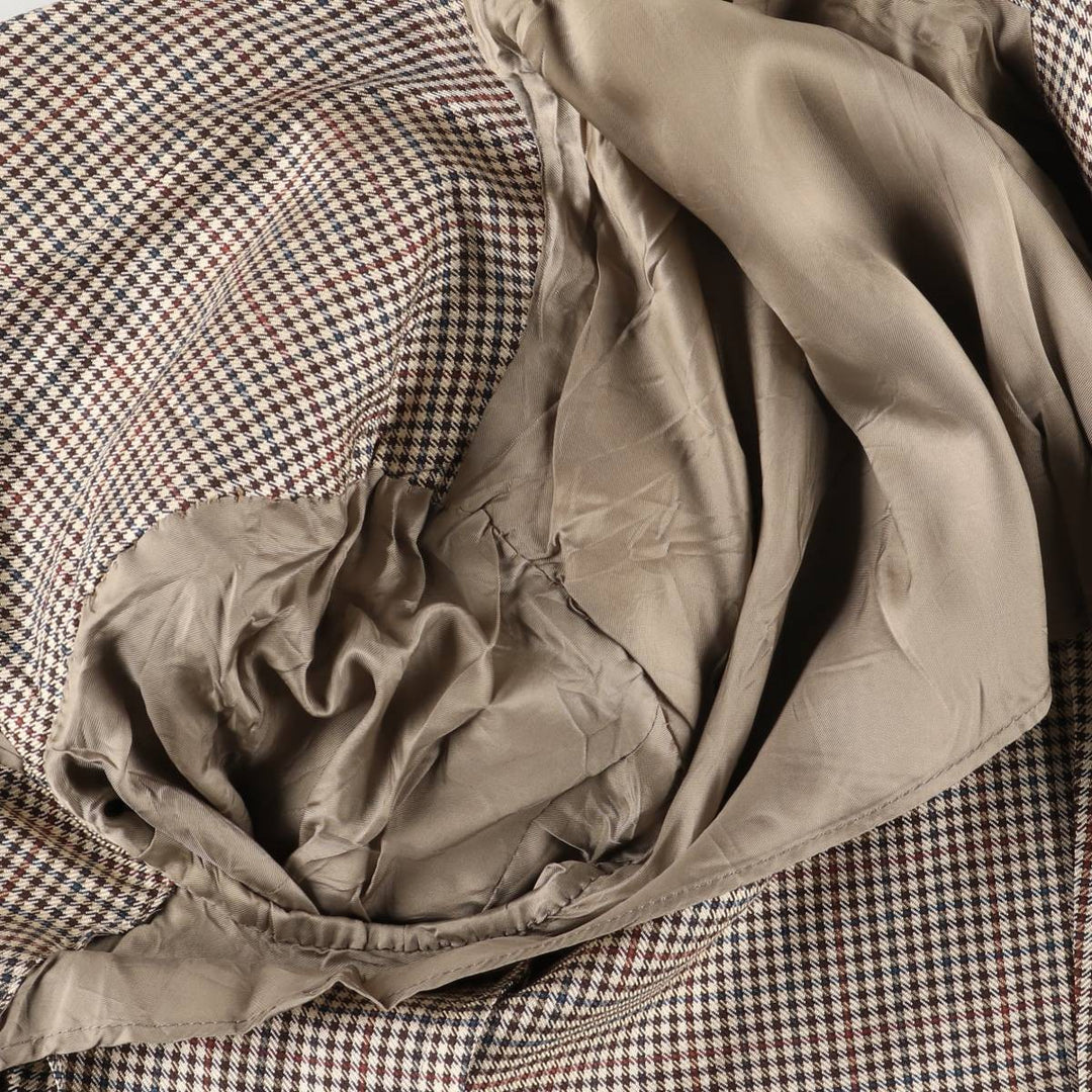 Vintage 90'S Burberry checked wool and silk tailored jacket, made in Italy, size M. silk Beige type Vintage Second Hand