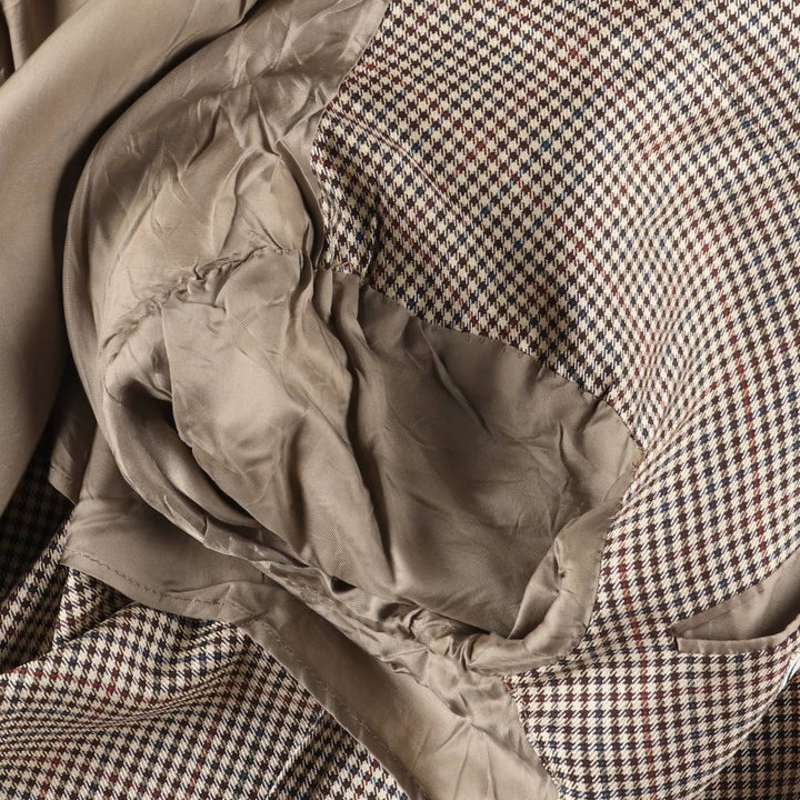 Vintage 90'S Burberry checked wool and silk tailored jacket, made in Italy, size M. silk Beige type Vintage Second Hand