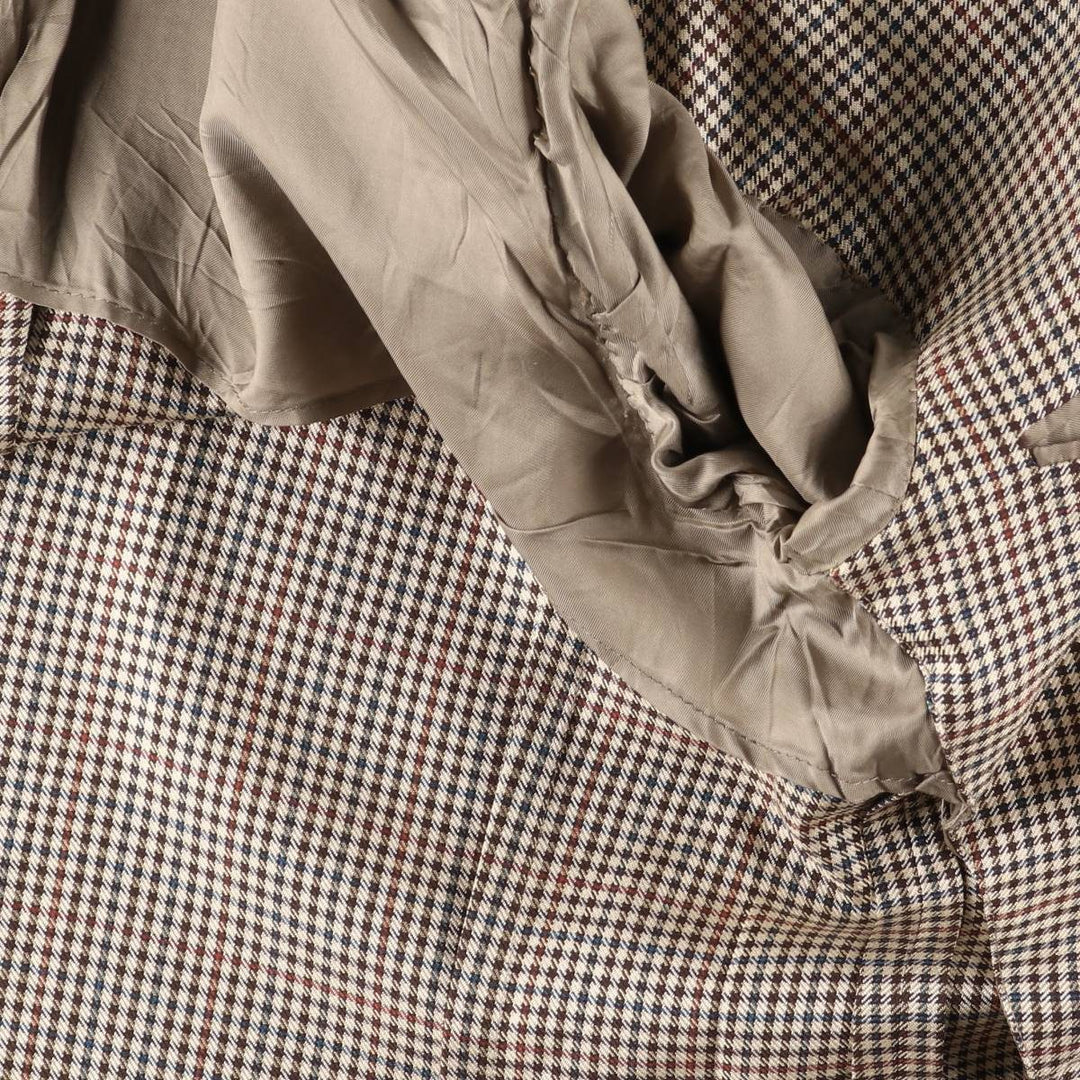 Vintage 90'S Burberry checked wool and silk tailored jacket, made in Italy, size M. silk Beige type Vintage Second Hand