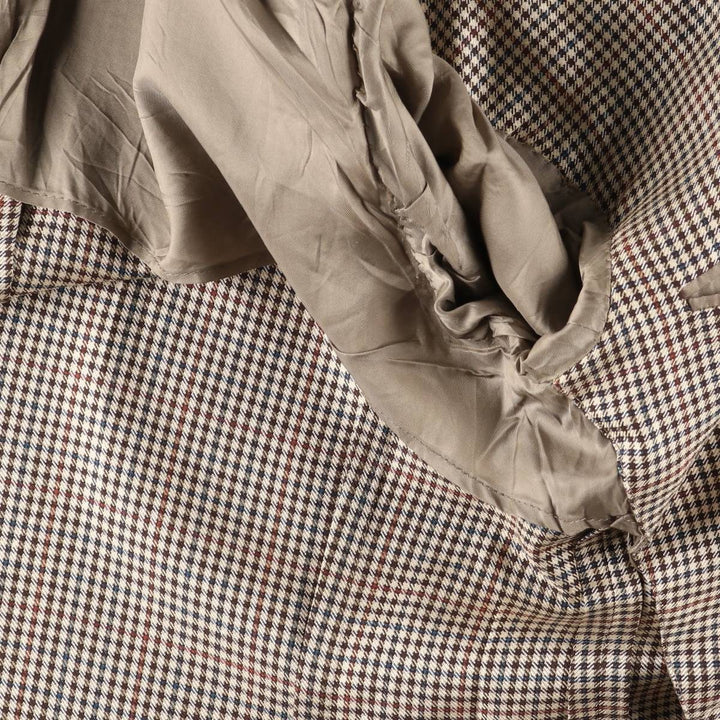 Vintage 90'S Burberry checked wool and silk tailored jacket, made in Italy, size M. silk Beige type Vintage Second Hand