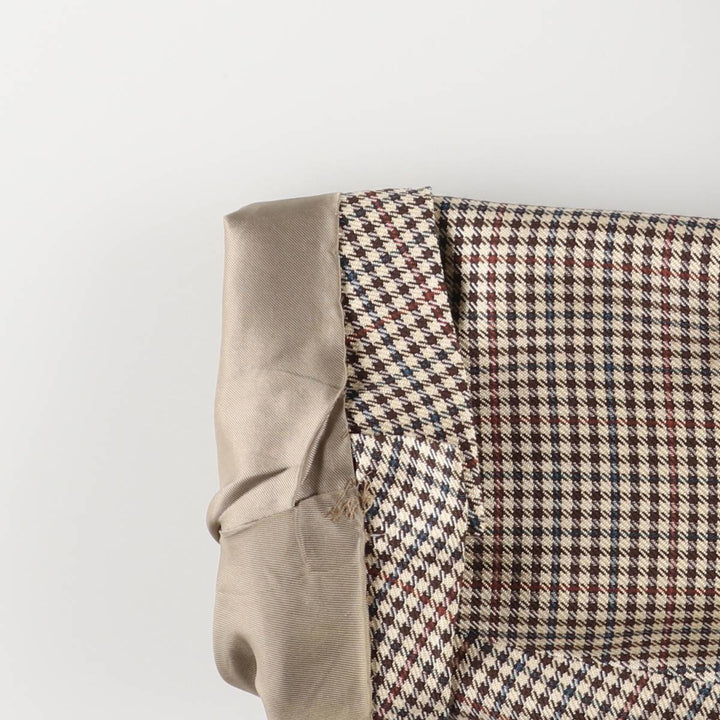 Vintage 90'S Burberry checked wool and silk tailored jacket, made in Italy, size M. silk Beige type Vintage Second Hand
