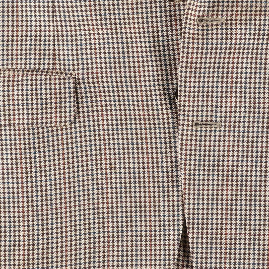 Vintage 90'S Burberry checked wool and silk tailored jacket, made in Italy, size M. silk Beige type Vintage Second Hand