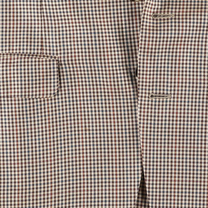 Vintage 90'S Burberry checked wool and silk tailored jacket, made in Italy, size M. silk Beige type Vintage Second Hand