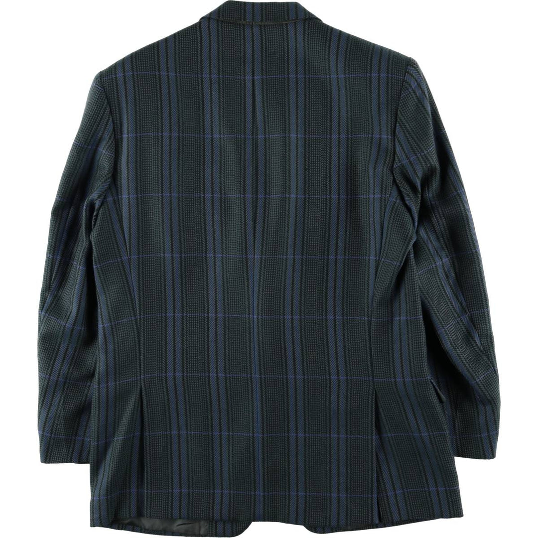 Vintage 1990'S Yves Saint Laurent POUR HOMME checked pattern tailored jacket, made in France, size L. unclear green type Vintage Second Hand