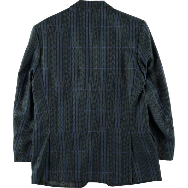Vintage 1990'S Yves Saint Laurent POUR HOMME checked pattern tailored jacket, made in France, size L. unclear green type Vintage Second Hand