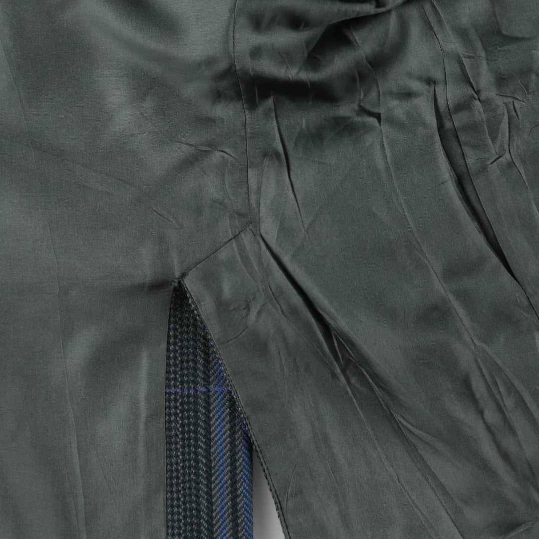 Vintage 1990'S Yves Saint Laurent POUR HOMME checked pattern tailored jacket, made in France, size L. unclear green type Vintage Second Hand
