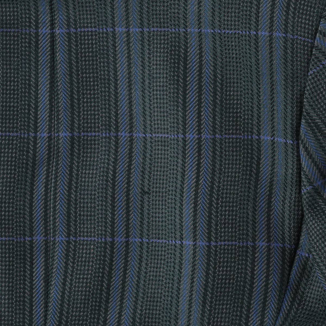 Vintage 1990'S Yves Saint Laurent POUR HOMME checked pattern tailored jacket, made in France, size L. unclear green type Vintage Second Hand