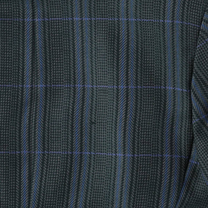 Vintage 1990'S Yves Saint Laurent POUR HOMME checked pattern tailored jacket, made in France, size L. unclear green type Vintage Second Hand
